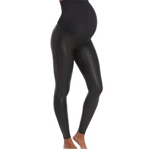 NWOT. Spanx Mama Fuax Leather Leggings Black